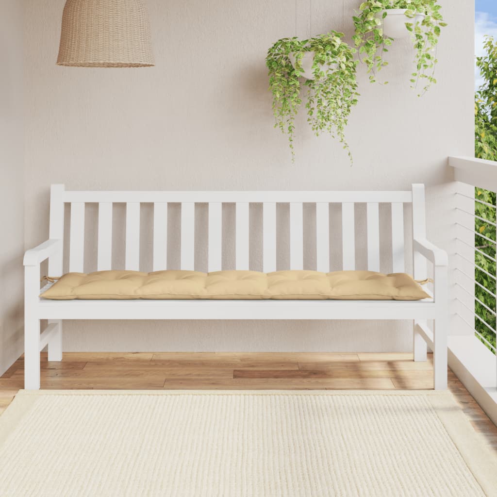 vidaXL Gartenbank-Auflage Melange Beige 180x50x7 cm Stoff