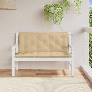 vidaXL Gartenbank-Auflagen 2 Stk. Melange Beige 120x50x7 cm Stoff