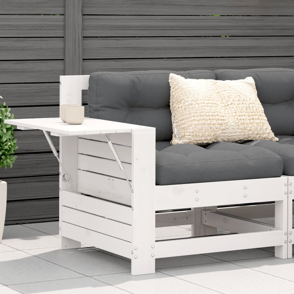 vidaXL Gartensofa mit Armlehne und Beistelltisch Massivholz Kiefer