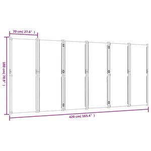 vidaXL 6-tlg. Paravent Dunkelblau 420x180 cm