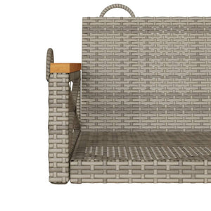 vidaXL Hängebank Grau 109x62x40 cm Poly Rattan