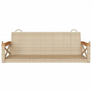 vidaXL Hängebank Beige 109x62x40 cm Poly Rattan