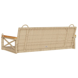 vidaXL Hängebank Beige 109x62x40 cm Poly Rattan