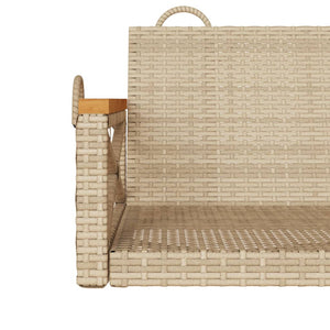 vidaXL Hängebank Beige 109x62x40 cm Poly Rattan