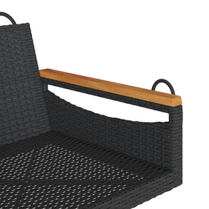 vidaXL Hängesessel Schwarz 63x62x40 cm Poly Rattan