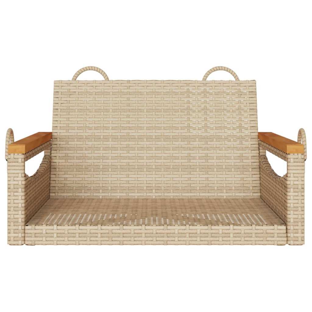 vidaXL Hängesessel Beige 63x62x40 cm Poly Rattan