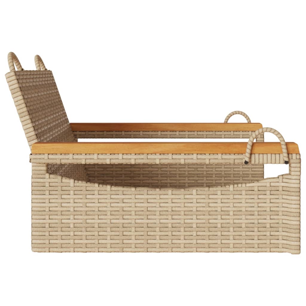 vidaXL Hängesessel Beige 63x62x40 cm Poly Rattan