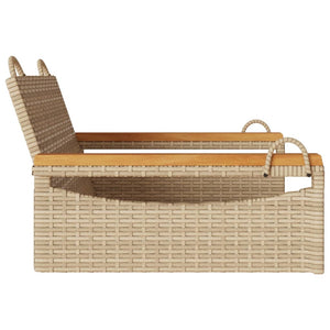 vidaXL Hängesessel Beige 63x62x40 cm Poly Rattan