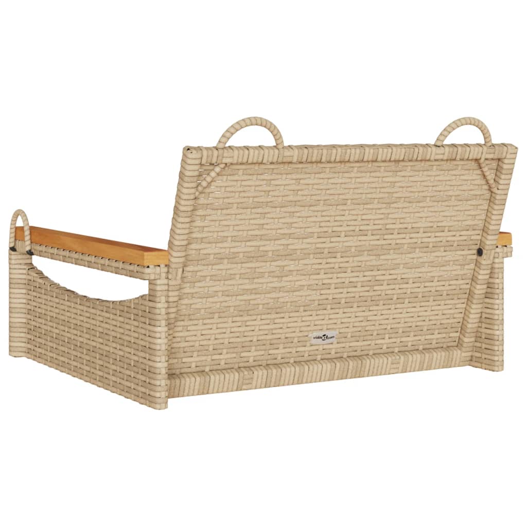 vidaXL Hängesessel Beige 63x62x40 cm Poly Rattan