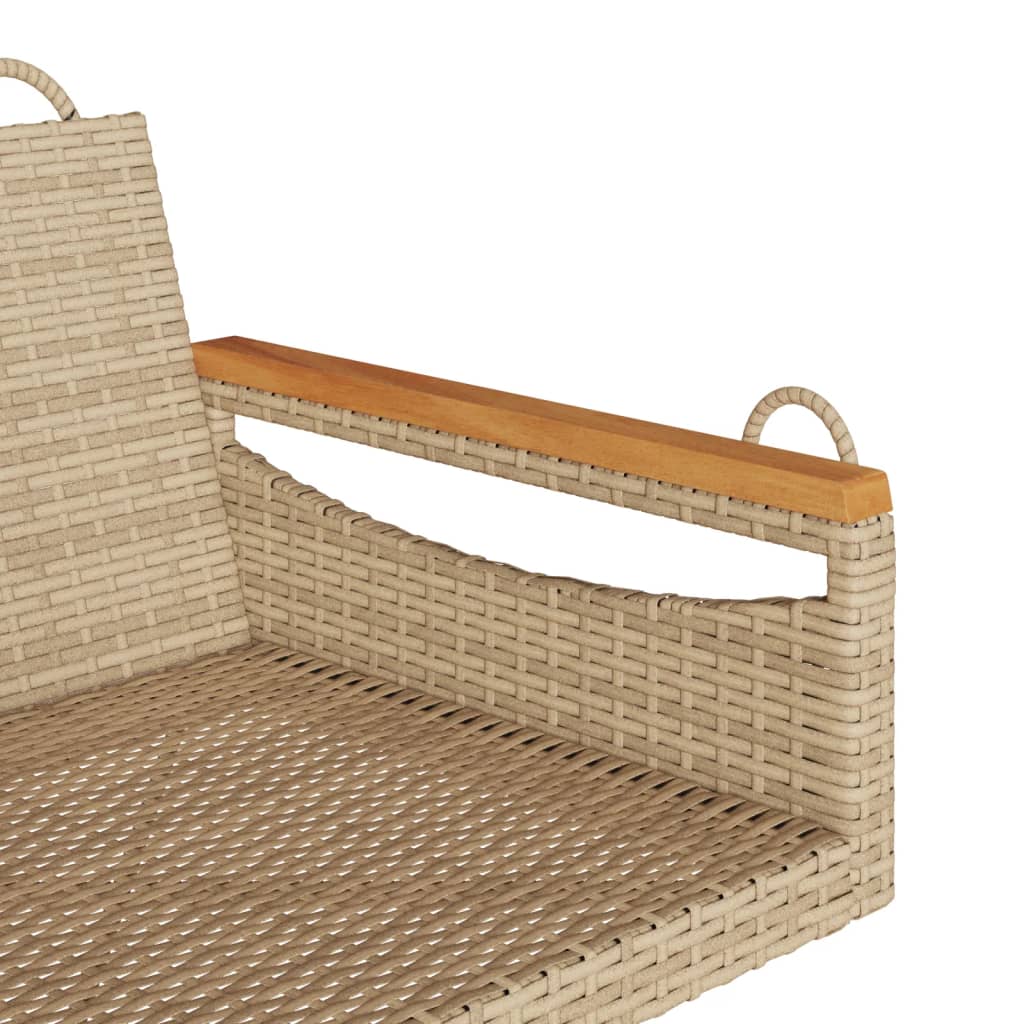 vidaXL Hängesessel Beige 63x62x40 cm Poly Rattan