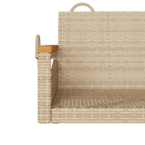 vidaXL Hängesessel Beige 63x62x40 cm Poly Rattan