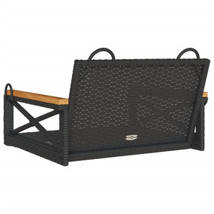 vidaXL Hängesessel Schwarz 63x62x40 cm Poly Rattan