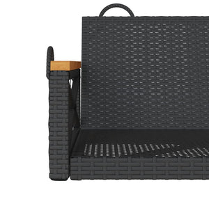 vidaXL Hängesessel Schwarz 63x62x40 cm Poly Rattan