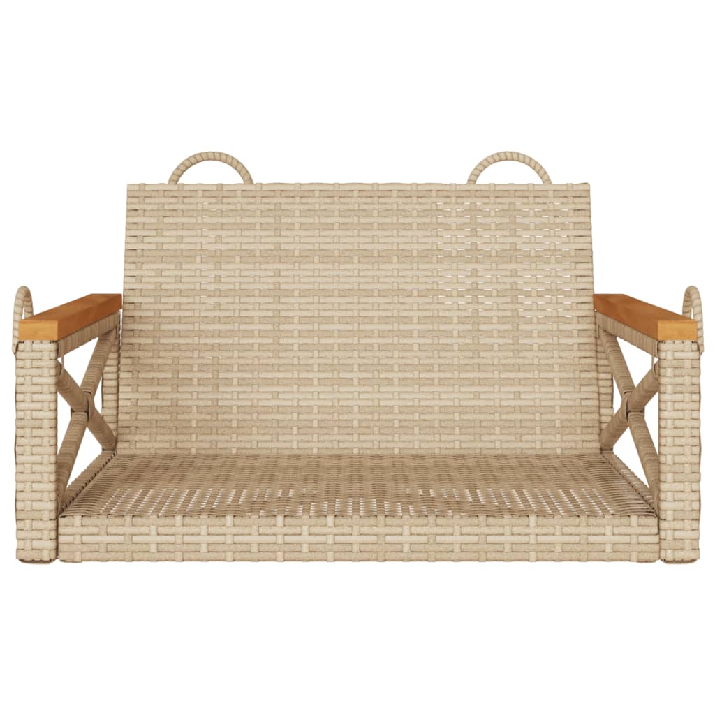 vidaXL Hängesessel Beige 63x62x40 cm Poly Rattan