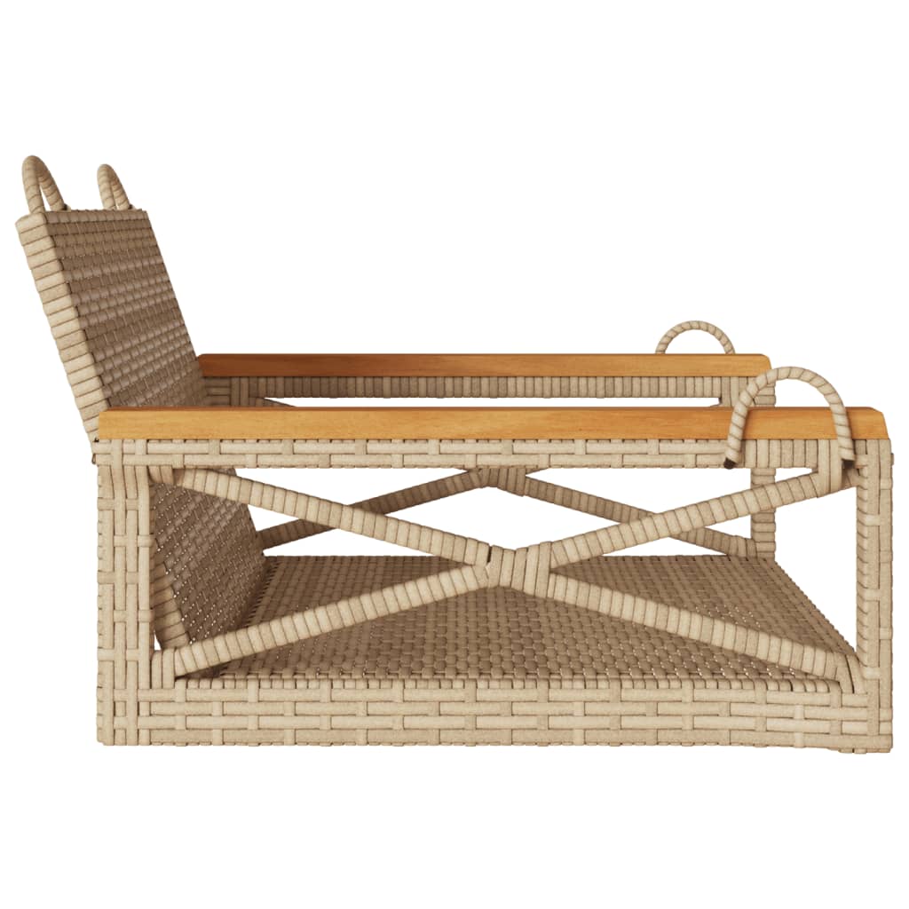 vidaXL Hängesessel Beige 63x62x40 cm Poly Rattan