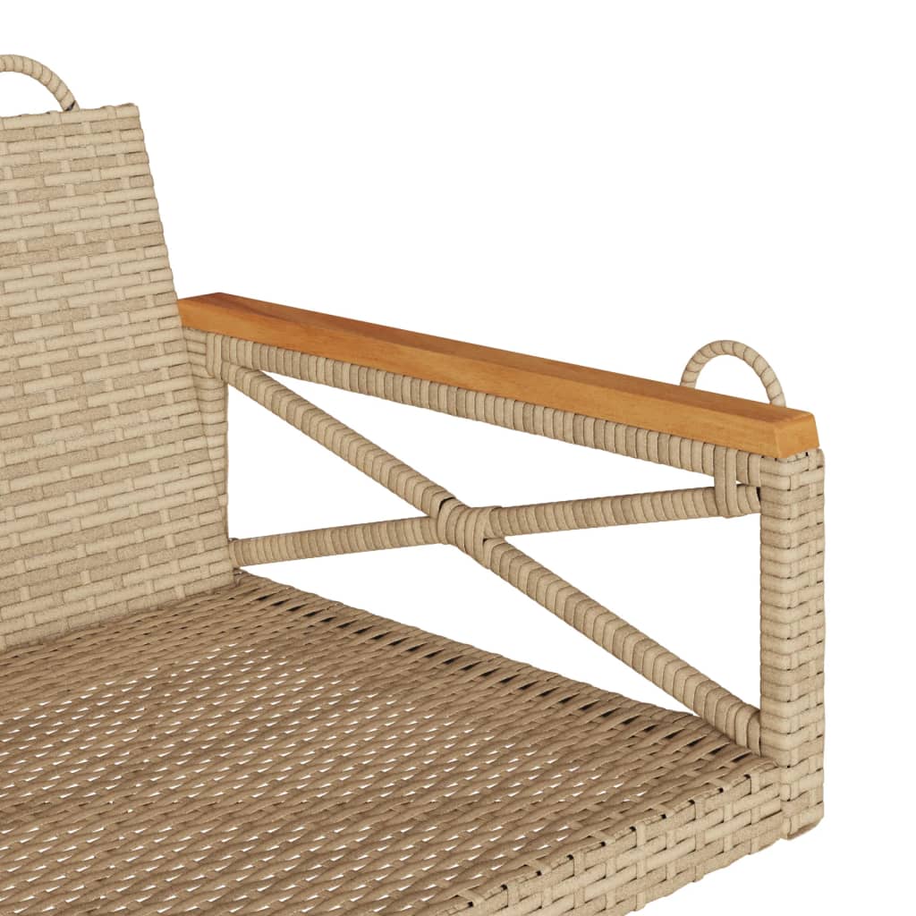 vidaXL Hängesessel Beige 63x62x40 cm Poly Rattan