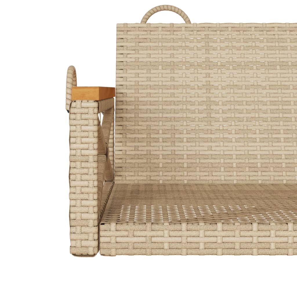 vidaXL Hängesessel Beige 63x62x40 cm Poly Rattan