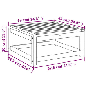 vidaXL Gartentisch 63x63x30 cm Massivholz Akazie