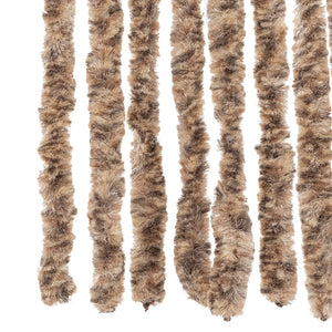 vidaXL Fliegenvorhang Beige und Dunkelbraun 56x200 cm Chenille