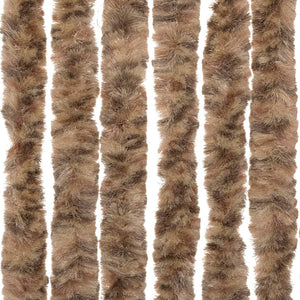 vidaXL Fliegenvorhang Beige und Dunkelbraun 90x200 cm Chenille