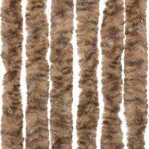 vidaXL Fliegenvorhang Beige und Dunkelbraun 100x230 cm Chenille