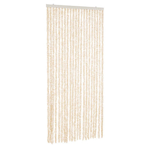 vidaXL Fliegenvorhang Beige und Weiß 56x200 cm Chenille