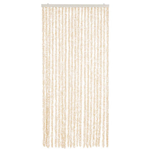 vidaXL Fliegenvorhang Beige und Weiß 56x200 cm Chenille