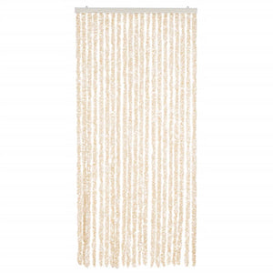 vidaXL Fliegenvorhang Beige und Weiß 90x200 cm Chenille