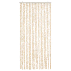 vidaXL Fliegenvorhang Beige und Weiß 90x220 cm Chenille