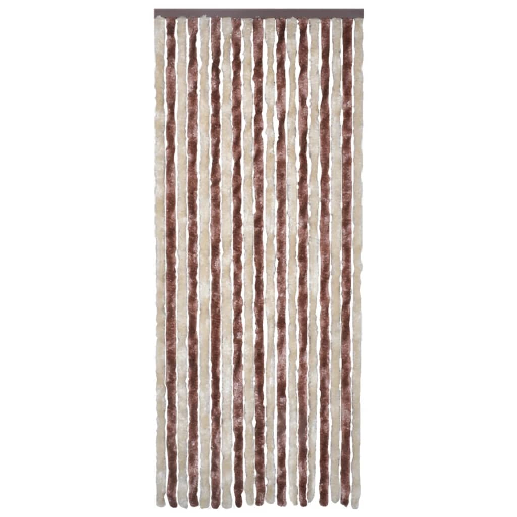 vidaXL Fliegenvorhang Beige und Hellbraun 100x230 cm Chenille