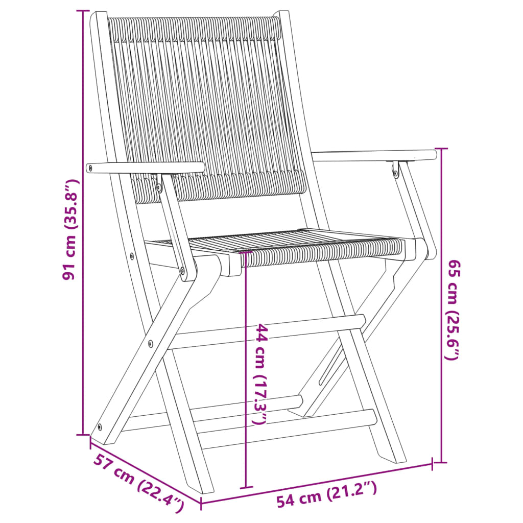 vidaXL Gartenstühle 2 Stk. Beige Massivholz Akazie und Polypropylen