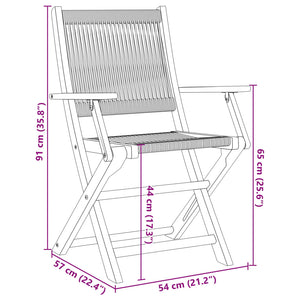 vidaXL Gartenstühle 2 Stk. Beige Massivholz Akazie und Polypropylen