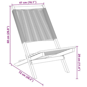 vidaXL Gartenstühle 2 Stk. Beige Massivholz Akazie und Polypropylen