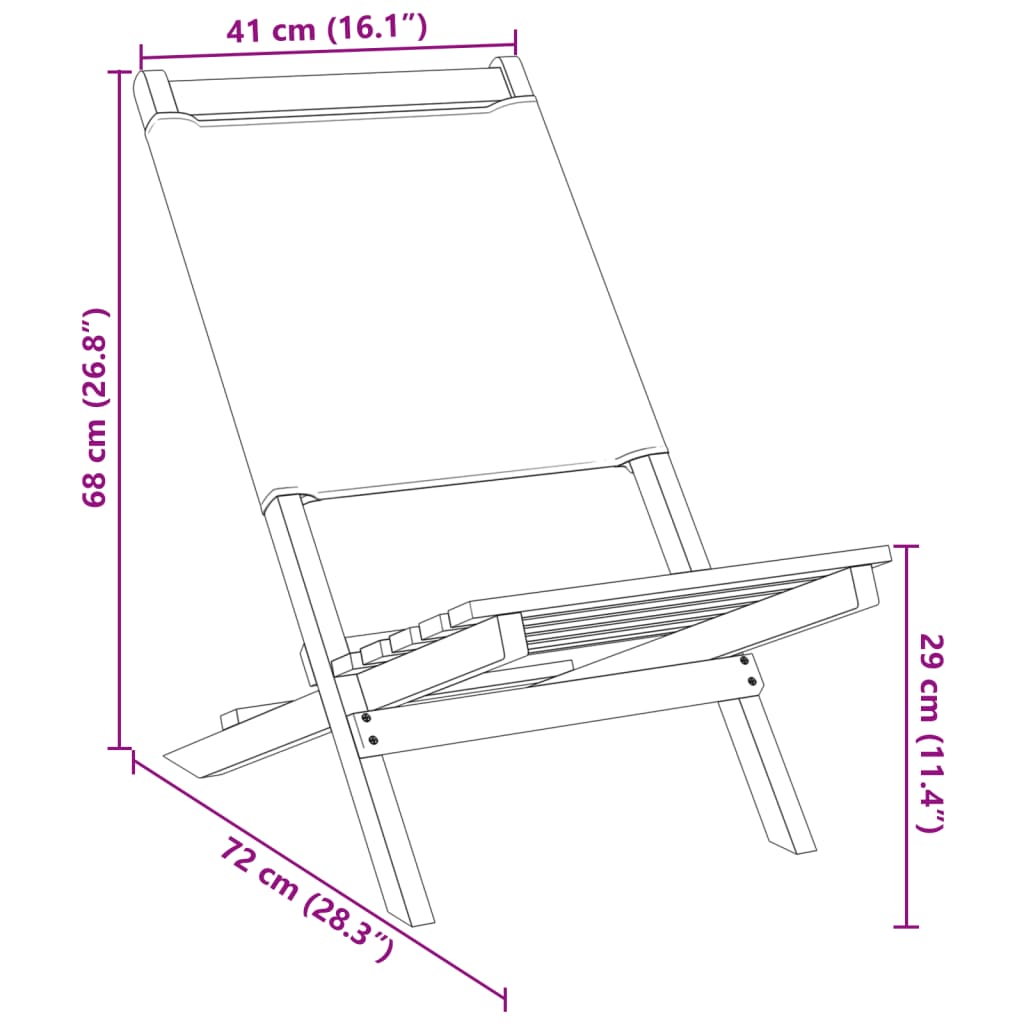 vidaXL Gartenstühle 2 Stk. Blattmuster Massivholz Akazie & Stoff