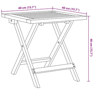 vidaXL Garten-Beistelltisch 40x40x40 cm Massivholz Akazie