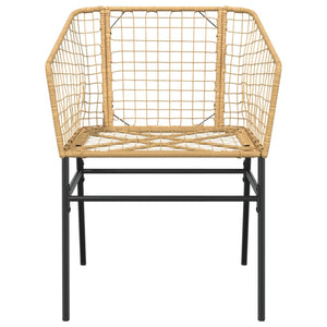 vidaXL Gartenstühle 2 Stk. Braun Poly Rattan