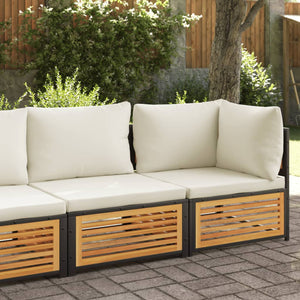 vidaXL Gartensofa mit Kissen 2-Sitzer Massivholz Akazie