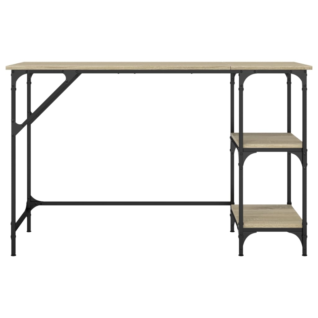 Schreibtisch Sonoma-Eiche 120x50x75 cm Metall Holzwerkstoff Stilecasa