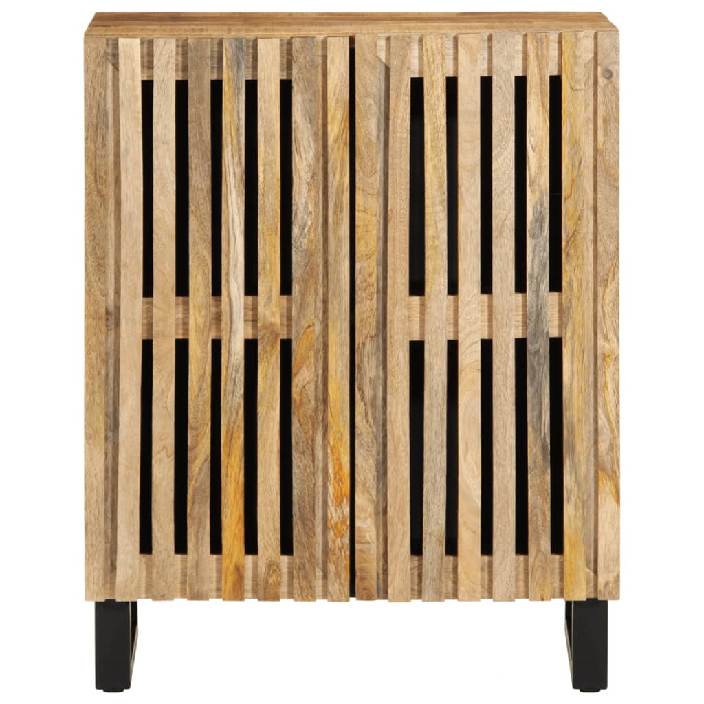 vidaXL Sideboard 60x34x75 cm Raues Massives Mangoholz