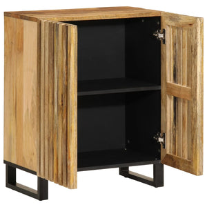 vidaXL Sideboard 60x34x75 cm Raues Massives Mangoholz