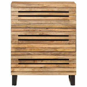 vidaXL Sideboard 60x34x75 cm Raues Massives Mangoholz