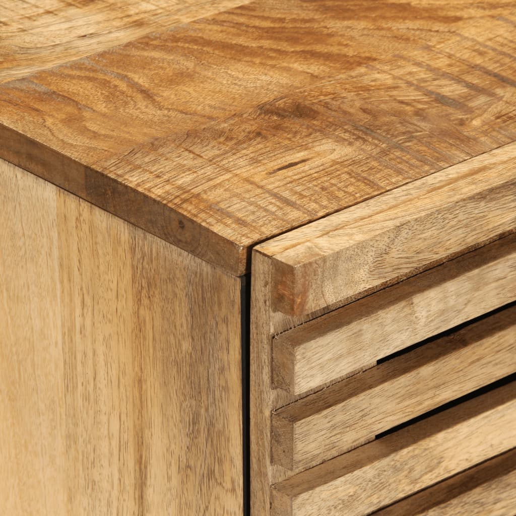 vidaXL Sideboard 60x34x75 cm Raues Massives Mangoholz