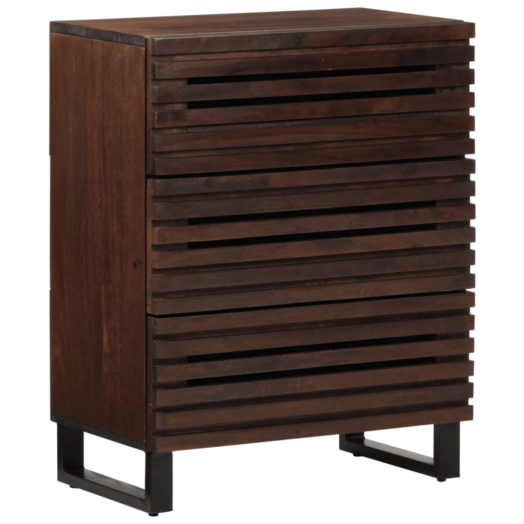 vidaXL Sideboard Braun 60x34x75 cm Massivholz Mango