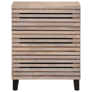 vidaXL Sideboard Weiß 60x34x75 cm Massivholz Mango