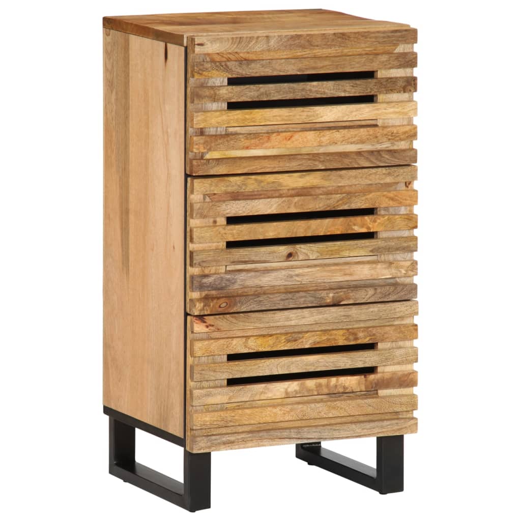 vidaXL Sideboard 40x34x75 cm Raues Massives Mangoholz