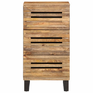 vidaXL Sideboard 40x34x75 cm Raues Massives Mangoholz