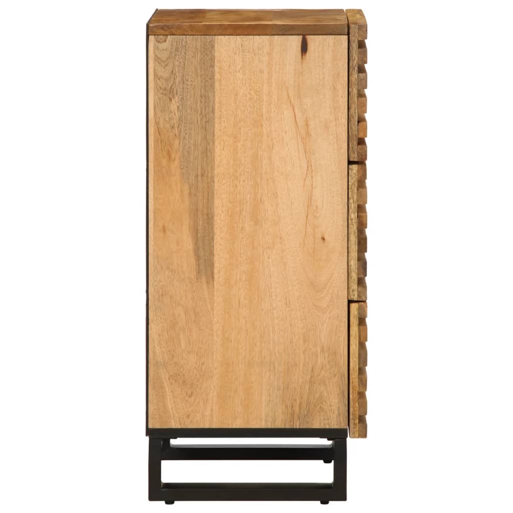 vidaXL Sideboard 40x34x75 cm Raues Massives Mangoholz