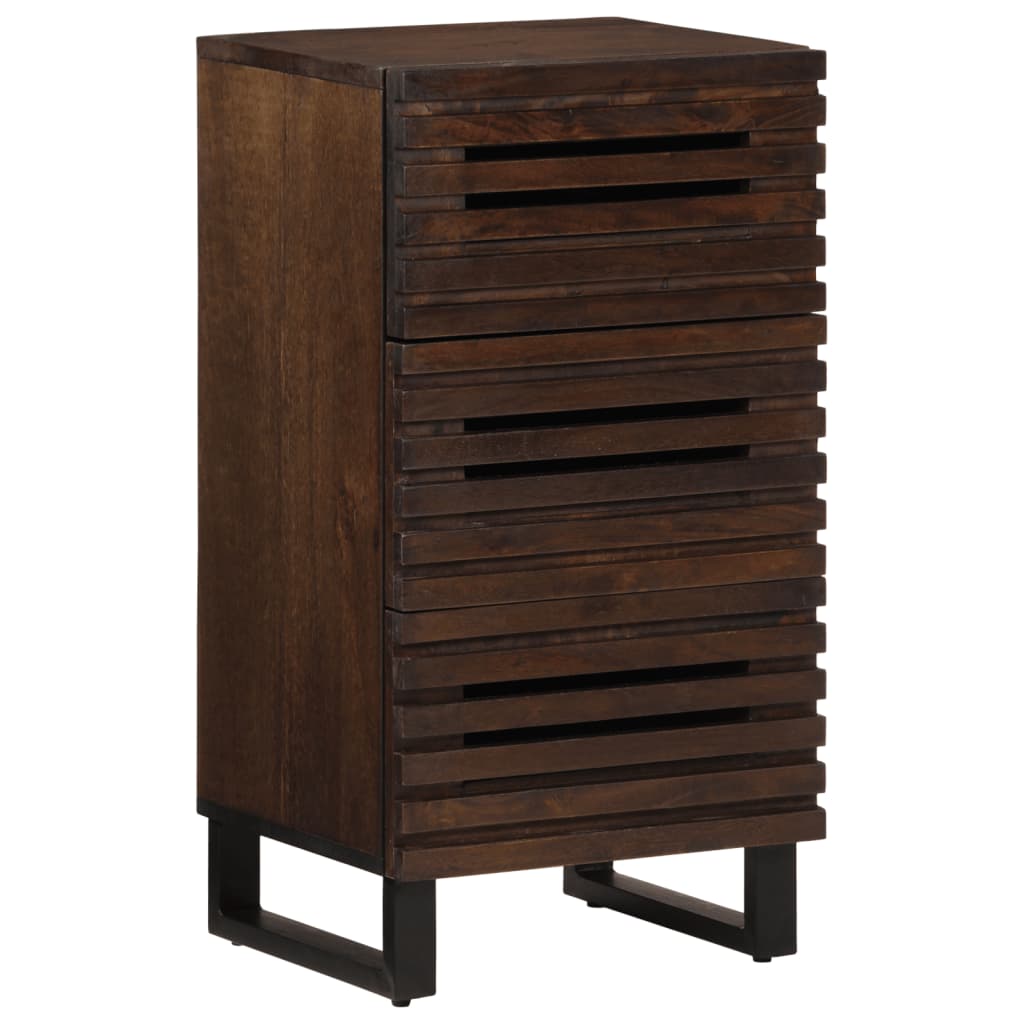 vidaXL Sideboard Braun 40x34x75 cm Massivholz Mango