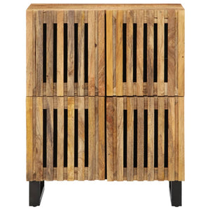 vidaXL Sideboard 60x34x75 cm Raues Massives Mangoholz