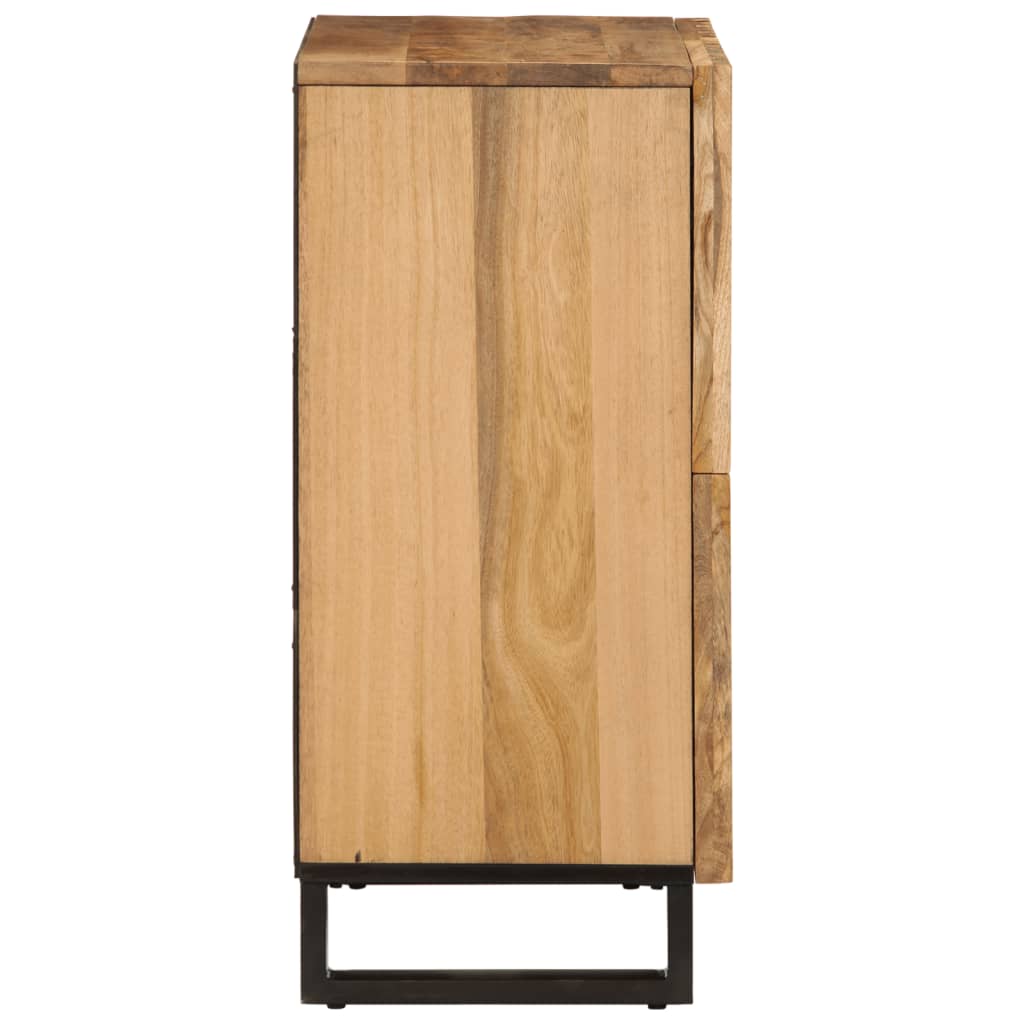 vidaXL Sideboard 60x34x75 cm Raues Massives Mangoholz